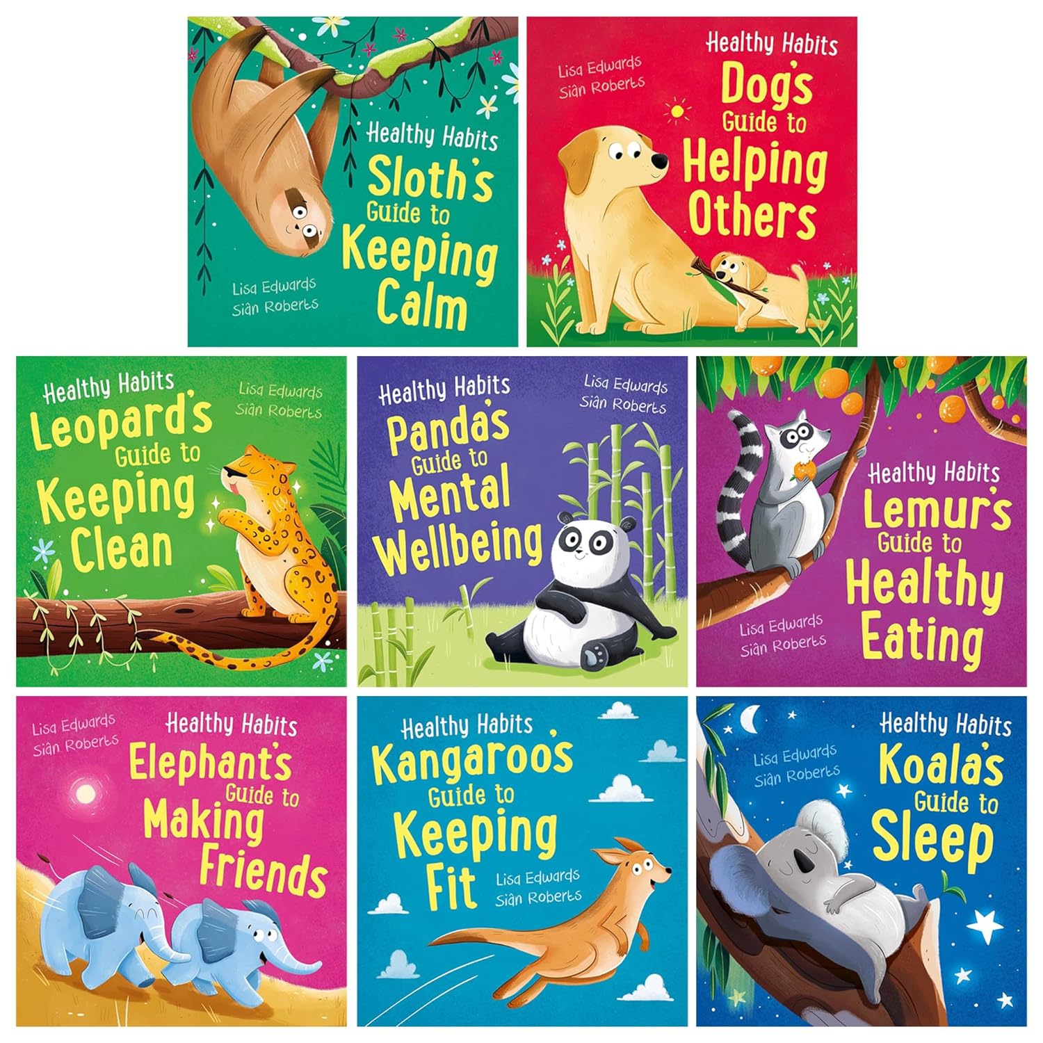 Healthy Habits of Animal Series By Lisa Edwards 8 books Collection Set